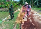 Satgas TMMD Kodim 0717/Grobogan Sempurnakan Hasil Pembangunan dengan Pembereman Jalan