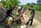 Gotong Royong TNI dan Warga Karangharjo Bangun Talud, Wujudkan Ketahanan Desa yang Kuat